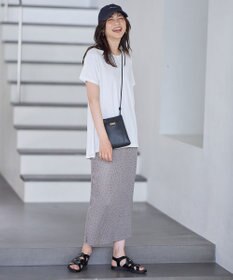 ANY L 【汗ジミ防止加工】シルケットスムースバックギャザーチュニック