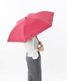 AURORA JILL STUART（ジル スチュアート）マーカーペインティング刺しゅう晴雨兼用傘(折りたたみ傘)