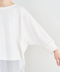 Green Parks 七分袖ドルマン裏毛シアードッキングプルオー