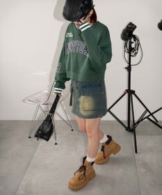 WEGO NEWYORKラインリブスウェット
