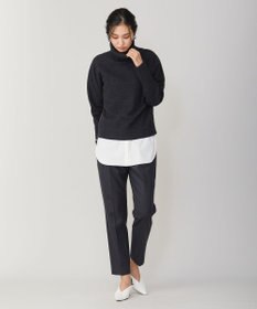 ICB 【洗える・WEB限定カラーあり】 ウールミルドサキソニー テーパードパンツ