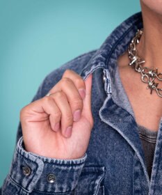 WEGO 【ユニセックス着用ITEM/MLサイズ展開】グラフィックデニムシャツ（LS）