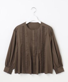 23区 S 【SLOW/一部店舗限定】ウォッシュドコットンサテン ブラウス