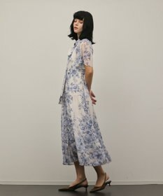 GRACE CONTINENTAL フラワープリントシャツフレアワンピース