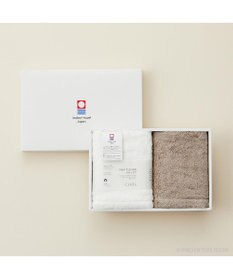 PRESENTERS ROOM CUOL タオルではじめるスキンケア / フェイスタオル　ホワイト×モカ