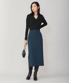 ICB 【洗える】エクストラファインメリノリブ Vネックニット