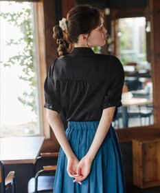 Tiaclasse L 【洗える】パフスリーブシャツブラウス