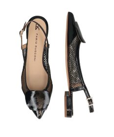 INTER-CHAUSSURES 【FABIO RUSCONI】異素材コンビポインテッドバックバンド