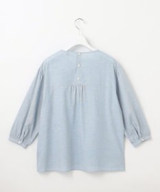 J.PRESS LADIES L 【洗える】BEZピンチェック ボリュームスリーブ ブラウス