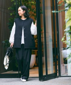 #Newans 【洗える】フィラッフィギャザースリーブブラウス