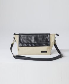 YUSHI EVER - FLAP SHOULDER ナイロン 本革 かぶせショルダーバッグ