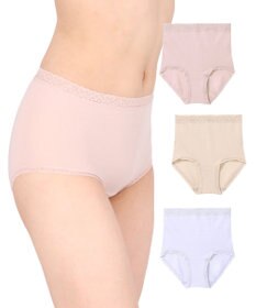 Wing ショーツ 【3枚セット】 綿混(身生地部) ここちよいフィット感 やさしい肌あたり 【デイリーフィットやわらかコットン】 はきこみ丈ふかめ EC3330 ウイング／ワコール