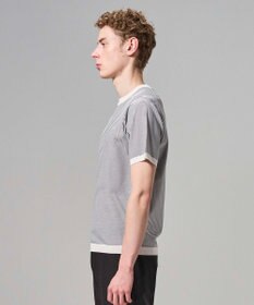 JOSEPH HOMME 【新柄】リュクスレーヨンボーダー　クルーネック半袖ニット