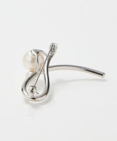 Phoebe 2wayクロスメタルパールブローチネックレス　シルバー