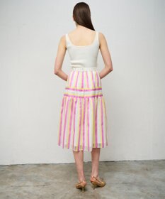 GRACE CONTINENTAL マルチシアーストライプスカート