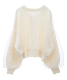 earth music&ecology チュールレイヤードカーディガン