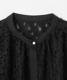 ANY 【洗濯機可】フェザーカットジャガードブラウス