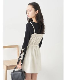 earth music&ecology トレンチ風キャミミニワンピース
