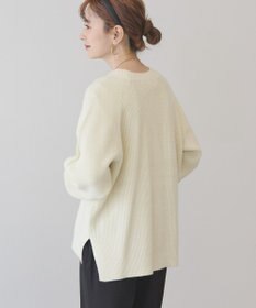 AMERICAN HOLIC バイパチラメ入りＶネック片畦ニットカーディガ