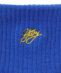 WEGO カラーロゴ刺繍アンクルパイルソックス