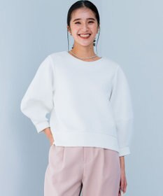 組曲 【WEB限定】パフスリーブ スウェットライクトップス