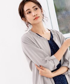 Tiaclasse 【洗える】大人可愛い衿ギャザーミディアムコート