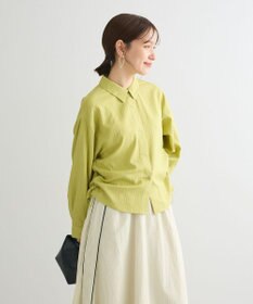 Green Parks サイドドロストショート丈シャツ（無地）