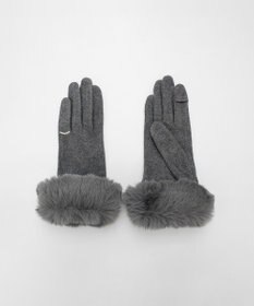 ORuKuBET 【オンワード・クローゼット限定】パールリング風エコファージャージグローブ (WOMEN)【スクワラン加工 / 抗菌機能・タッチパネル対応】