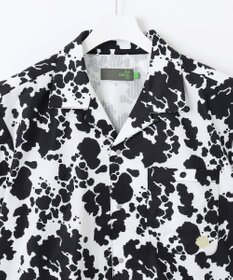 PW CIRCULUS 【MEN】【ストレッチ/通気性】プリント オープンカラー シャツ