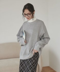 WEGO 【ユニセックス着用ITEM/裏起毛】リラックスフィットスウェットプルオーバー