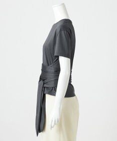 23区 L 【エステータ】スーピマシングルジャージー サッシュデザイン カットソー