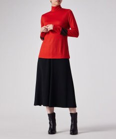 Paul Smith バックサテン ジョーゼット フレアスカート