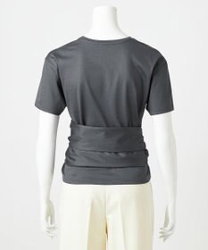 23区 L 【エステータ】スーピマシングルジャージー サッシュデザイン カットソー