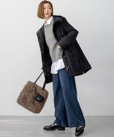 23区 L 【一部店舗限定/滝沢眞規子さん着用/撥水加工】ミリタリー フーデット ダウンコート