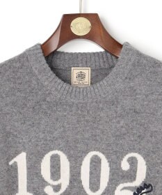 J.PRESS MEN 【NYUZELESS】1902 クルーネックロゴ ニット