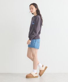 earth music&ecology チャンピオン　ｅｍａｅプリント裏毛プルオーバー