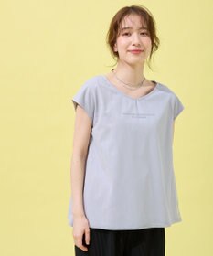 ANY チュールデザインフレンチスリーブTシャツ