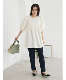 Green Parks ジャガードペプラムブラウス