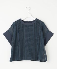 自由区 L 【洗える】レースエッジ Tシャツ&タンクトップセット トップス