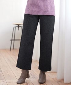 Tiaclasse L ミニチェッカー裏起毛・ストレートパンツ