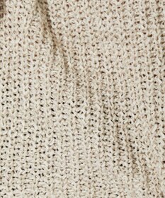 自由区 L 【洗える】コットンラッセル ボートネックニット