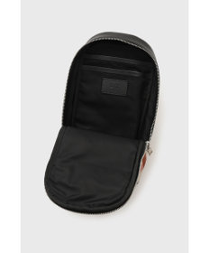 DAKS レザー×ハウスチェックディテール フラップショルダーバッグ