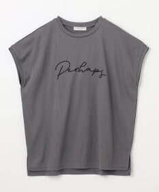 ANY 【汗ジミ防止加工】シルケットスムースフレンチスリーブ刺繍ロゴTシャツ