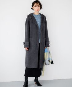 先行予約】MANTECOPureリバー フーデッド ロングコート / 23区 L