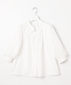 Feroux 袖チュールリボンスキッパー ブラウス