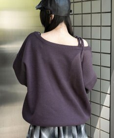 WEGO 【2025年秋冬新作】2WAYグラフィックワンショルBIGニット