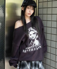 WEGO 【2025年秋冬新作】2WAYグラフィックワンショルBIGニット