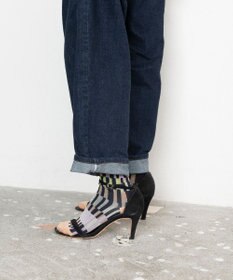 TRICOTE ランダムストライプパッチソックス