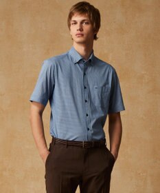 JOSEPH ABBOUD 【ストレッチ・イージーケア】コンパクトジャージープリントシャツ