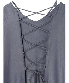 Green Parks ・ｆｕｒｒｙ　ｒａｔｅ　バックレースアップワンピース